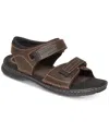 Rockport Men's Darwyn Quarter Strap Sandals In Brown Ii