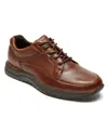 Rockport Edge Hill Apron Toe Sneaker In Brown Leather