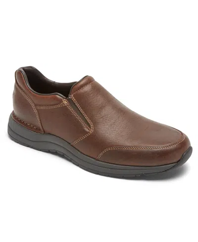 Rockport Men's Edgehill Double Gore Slip On Dress Shoe In Light Brown