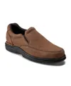 Rockport Men's Eureka Slip-on Casual Shoes In Dark Brown Leather