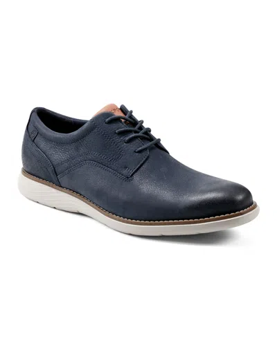 Rockport Men's Garett Plain Toe Oxfords In Dark Blue Leather