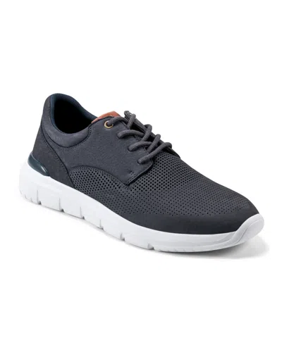 Rockport Men's Jaimie Lace-up Round Toe Casual Sneakers In Dark Blue Leather