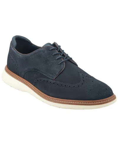 Rockport Men's Melrose Casual Wingtip Oxfords In Dark Blue Suede 1