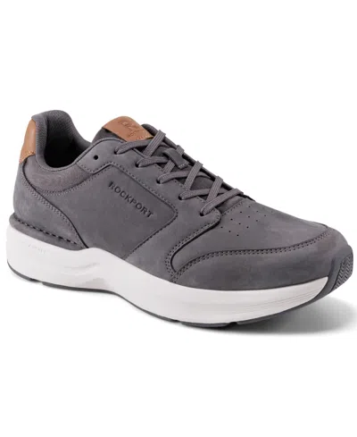 Rockport Men's Prowalker Tour Lace Up Casual Sneakers In Gray Nubuck