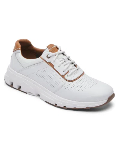 Rockport Men's Reboundx Plain Toe Sneaker In White,tan