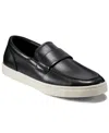 Rockport Men's Reller Casual Slip-on Flat Loafers In Black Leather