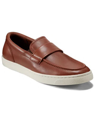 Rockport Men's Reller Casual Slip-on Flat Loafers In Dark Natural Leather