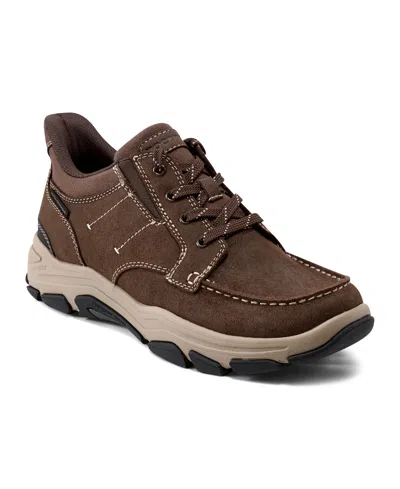 Rockport Men's Ronan Step Activated Lace-up Casual Sneakers In Dark Brown Suede