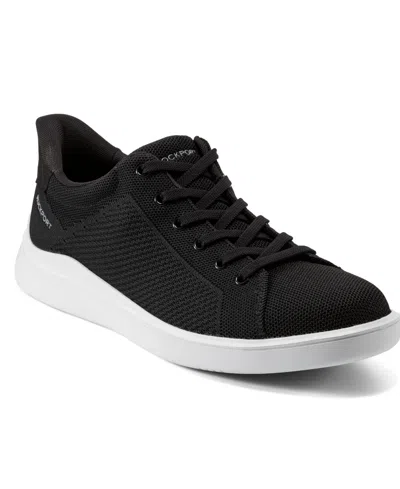 Rockport Men's Taggart Step Activated Casual Lace-up Sneakers In Black