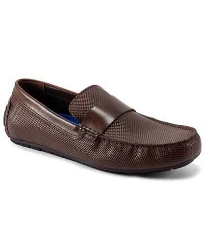Rockport Men's Tayo Slip On Casual Flat Loafers In Dark Brown