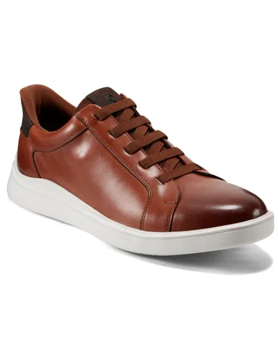 Rockport Men's Tynnar Step Activated Casual Sneakers In Dark Natural Leather