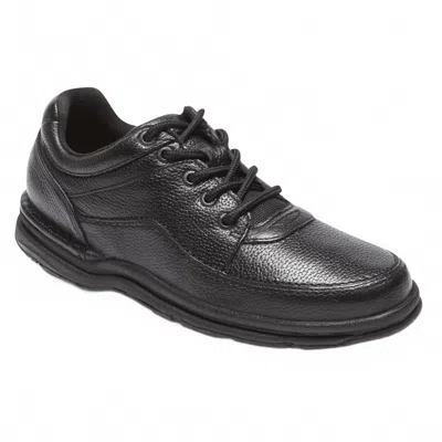 Rockport Men's World Tour Classic Tumbled Leather Walking Shoe In Black