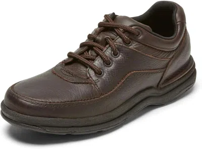 Pre-owned Rockport Men's World Tour Classic Walking Shoe In Chocolate Chip