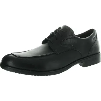 Rockport Mens Lace-up Leather Oxfords In Black