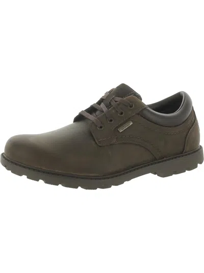 Rockport Mens Leather Waterproof Oxfords In Green