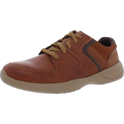 Rockport Metro Path Blucher Mens Faux Leather Sneakers Casual And Fashion Sneakers In Brown