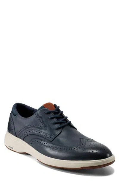 Rockport Noah Wingtip Derby In Dark Blue
