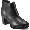 Rockport Olive Womens Block Heel Leather Ankle Boots In Black
