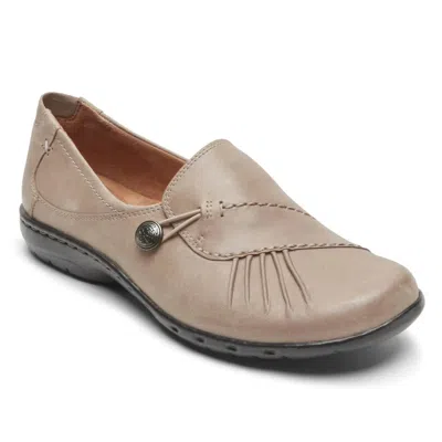 Rockport Paulette Slip On Loafer In Dove In Brown