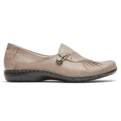 Rockport Paulette Slip On Loafer In Dove In Brown