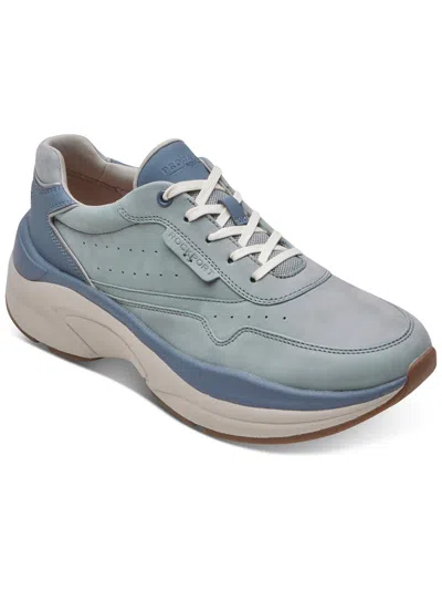 Rockport Prowalker W Premium Womens Faux Suede Chunky Casual And Fashion Sneakers In Blue