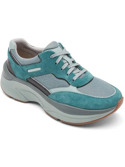 Rockport Prowalker Womens Leather Chunky Casual And Fashion Sneakers In Blue