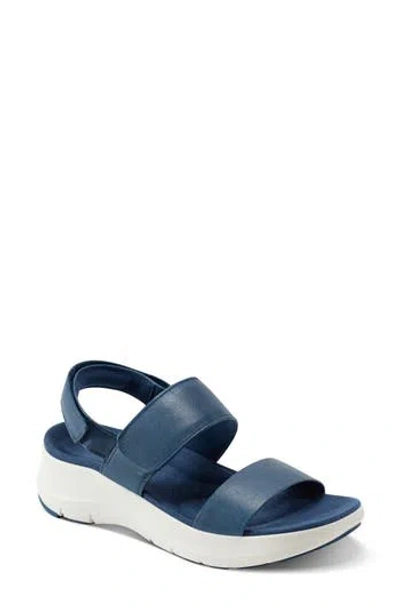 Rockport Qwera Sandal In Blue Leather