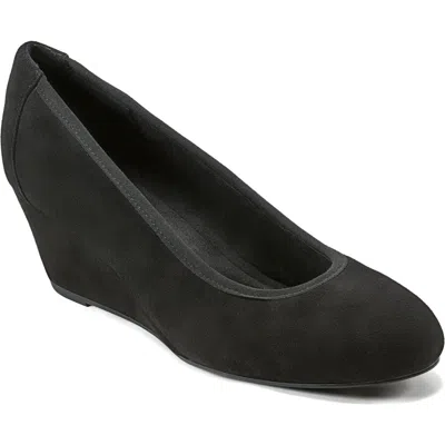 Rockport Rita Ballet Flat In Black Suede
