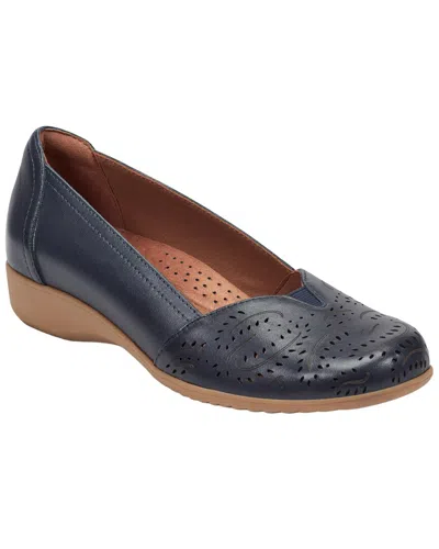 Rockport Rozie Leather Ballet Wedge In Blue