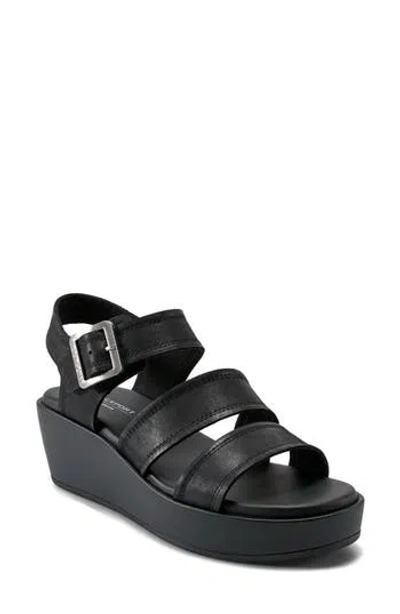 Rockport Rwanala Wedge Sandal In Black