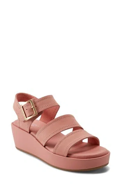 Rockport Rwanala Wedge Sandal In Medium Pink