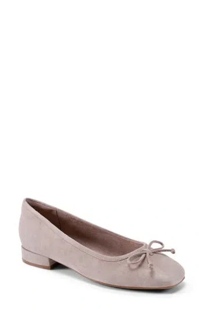 Rockport Sadie Ballet Flat In Taupe Suede
