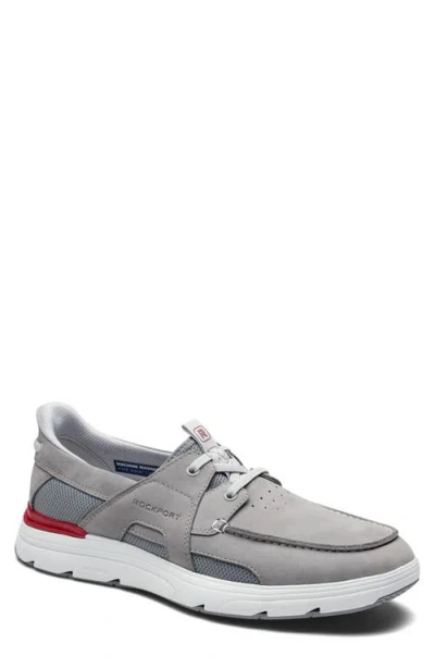 Rockport Seadon Boat Shoe In Light Grey