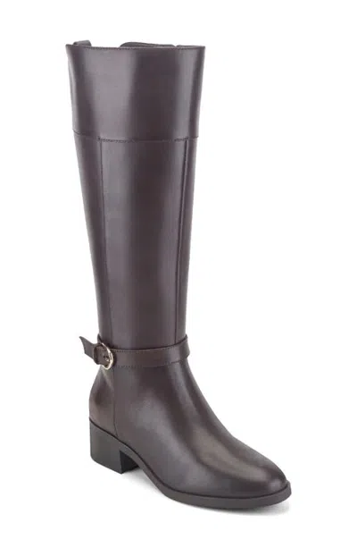 Rockport Tabbyy Knee High Boot In Dark Brown