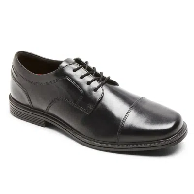 Rockport Taylor Oxford Black Leather Waterproof Cap Toe Dress Shoe Hawk192