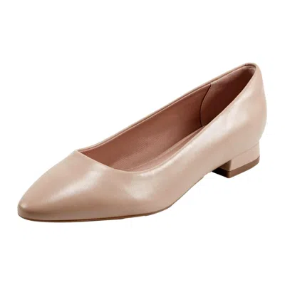 Rockport Tessa Ballet Flat Light Natural Leather Rwtessa-lna01 Women's In Nude