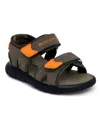 Rockport Toddler And Little Boys Quade Strap Sandals In Olive,orange,black