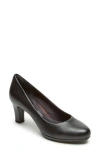 Rockport Total Motion Leah Womens Leather Slip On Pumps In Black