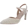 Rockport Total Motion Sheehan 2 Piece Womens Tweed Ankle Strap Pointed Toe Heels In Neutral
