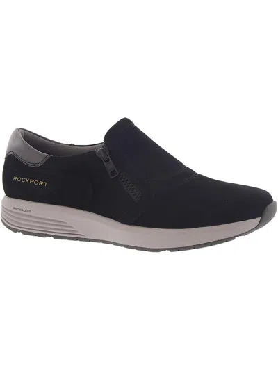 Rockport Trustride Womens Leather Fitness Slip-on Sneakers In Black