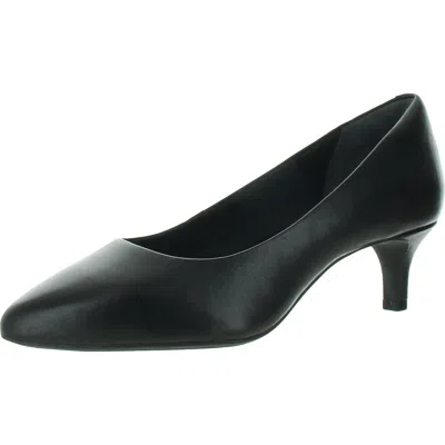 Rockport V7839g1002279 Womens Memory Foam Leather Kitten Heels In Black