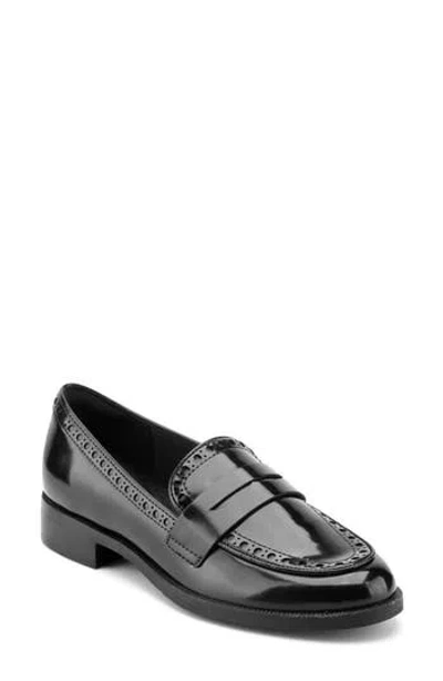 Rockport Vianna Faux Leather Loafer In Black