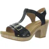 ROCKPORT VIVIANNE T STRAP WOMENS BUCKLE LEATHER T-STRAP SANDALS