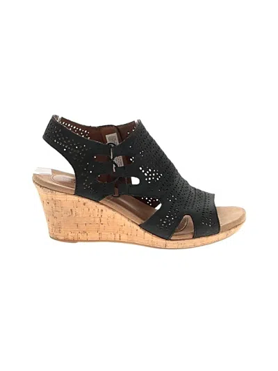 Pre-owned Rockport Wedges In Black