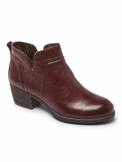 Rockport Women's Anisa V-cut Bootie In Burgundy In Brown