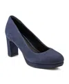Rockport Carmen Pump In Navy Suede
