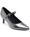 Rockport Women's Chase Mary Jane Pointed-toe Pumps In Gray