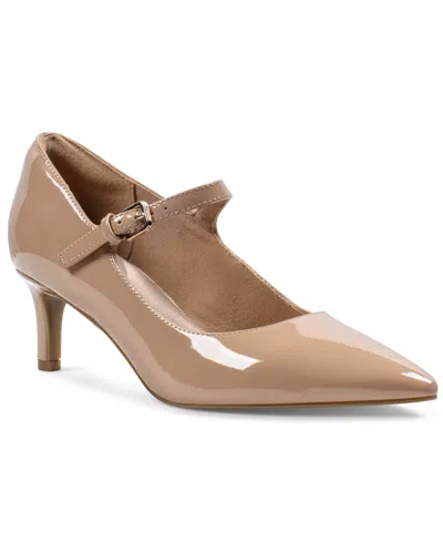 Rockport Women's Chase Mary Jane Pointed-toe Pumps In Brown