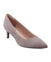 Rockport Cindy Pointed Toe Pump In Gray Suede