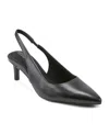 Rockport Jolie Womens Cushioned Footbed Leather Slingback Heels In Black Leather